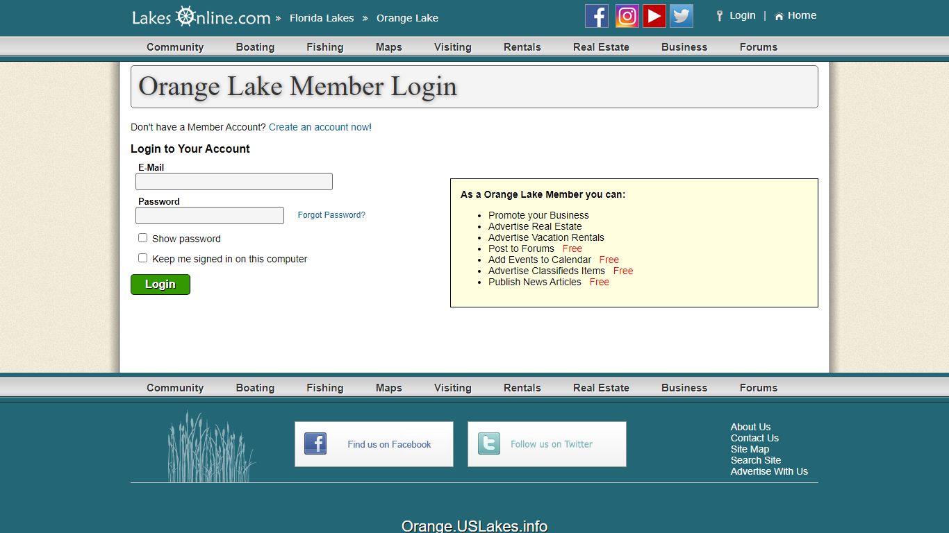 Orange Lake Member Login - Lakes Online